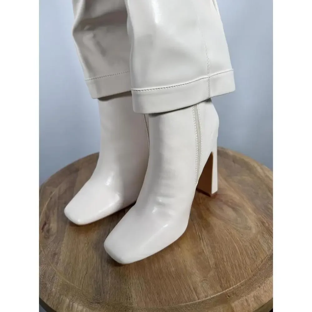 Lulus Lorlia Almond Square Toe Knee High Boots - 11 NWOB